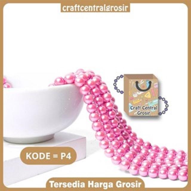 Gambar Mutsin / Mutiara Sintetis / Mutiara Berat 4 mm Part 2 - Pink 4 dari Craft Central Grosir undefined Tokopedia