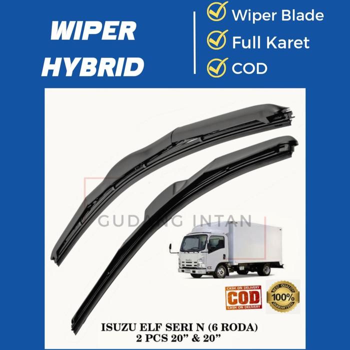 Gambar Wiper Hybrid Isuzu Elf Seri N 6 Roda Wiper Depan Kanan Kiri 1 set Gudang Intan - HB Isuzu Elf Seri N (6 Roda) 20+20 dari Gudang Intan_NEW undefined Tokopedia
