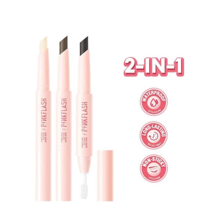 Gambar PINKFLASH Setting Brow Wax PF-E28 | 2 in 1 Waterproof Sculpting Setting Brow Wax with Brush/Pensil Alis - BR01 dari Cosme Murah undefined Tokopedia