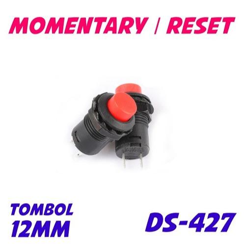 Gambar 12mm Switch Tombol Push Button On Momentary OF Plastik 2 Kaki Saklar Tekan Reset Warna DS-427 DS 427 - MERAH dari SINAR CERIA ELEKTONIK undefined Tokopedia