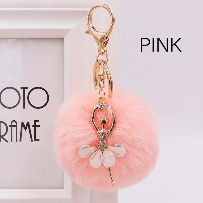 Gambar Gantungan Tas Pom Pom Bulu Fluffy Dengan Liontin Balerina Korea Aksesoris Lucu Imut Untuk Hadiah Souvenir Pernikahan Cocok Untuk Tas Sekolah Tote Bag Atau Ransel - Pink dari Toko Poppypetals undefined Tokopedia
