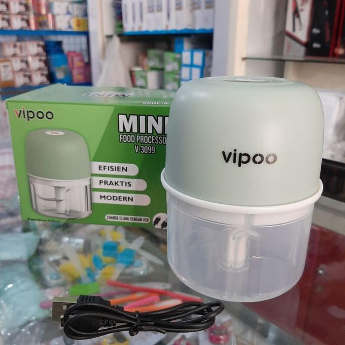 Gambar USB Mini Food Processor - Blender mini Serbaguna - Blender Bumbu Portable - USB Mini Chopper - Vipoo V-3099 Hijau dari TBN online store undefined Tokopedia