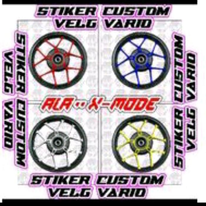 Gambar VIRAL,stiker Velg Vario 125,150 Old New Ala" X-mode, stiker Velg Vario X-MODE Motorcycle - Merah, 1 dari RAP VARIASI 01 undefined Tokopedia