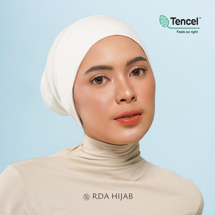 Gambar Ciput Long Bandana Tencel Inner Dalaman Kerudung Hijab | Cocok untuk Umroh dan Haji - Broken White dari RDA Hijab undefined Tokopedia