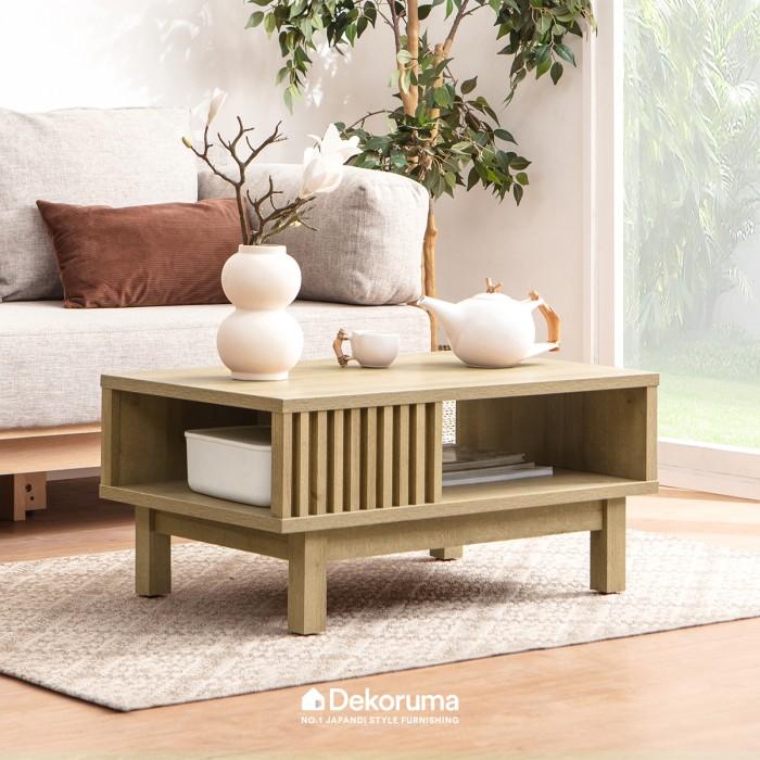Gambar Dekoruma TATSURO Meja Tamu Kayu - Coffee Table Minimalis - Cokelat dari Dekoruma Official Store Kab. Bekasi Tokopedia