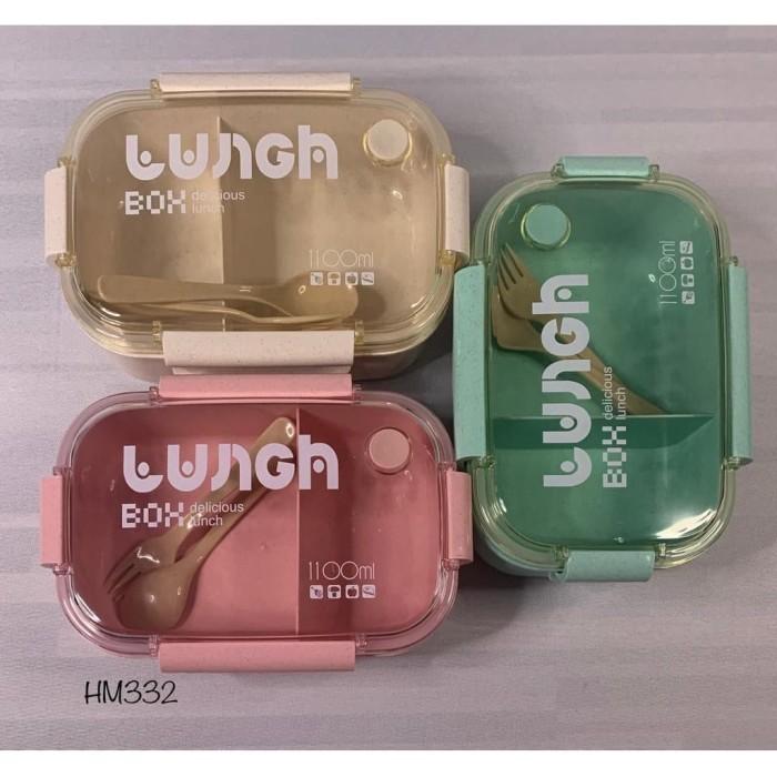 Gambar LUNCHBOX / TEMPAT MAKAN / OMPRENG 1100ml - Merah Muda dari Toko awidi undefined Tokopedia