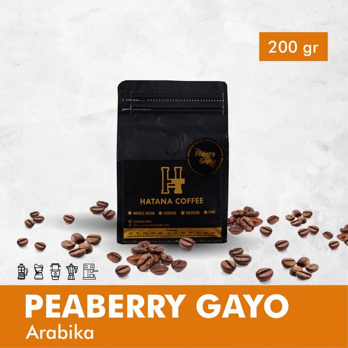 Gambar Kopi Arabika Peaberry Gayo - Roasted Bean - 200g - WHOLE BEAN dari Hatana Coffee undefined Tokopedia