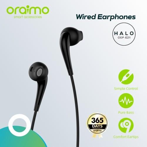 Gambar Earphone Oraimo OEP-E21 Headset Legendary Sound Earphone With Mic OEP E21 - Hitam dari KomputerMedan OS undefined Tokopedia