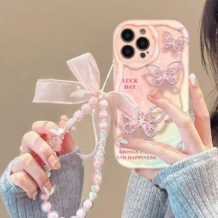 Gambar Casing Untuk hp Samsung A16 A06 A54 5G A55 A35 A05S A24 A14 A15 A04e A13 A04s A10s A20s A30s A21s A12 A02s A32 A51 A23 A50s A52s A50 A03s A52 A11 A20 M10 S23 FE Lanyard Kesing Pink Butterfly Bling kupu-kupu Soft Case - #Y3(Case+Bracelet）, Samsung A21S dari RAHMAT RINO undefined Tokopedia