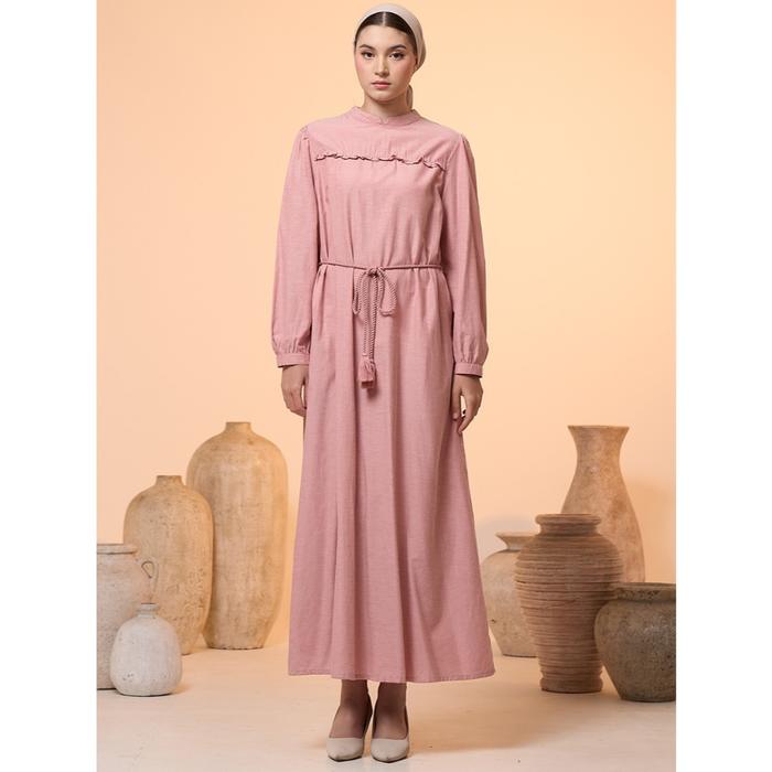 Gambar EXP Nara Dress 006.55409SH.71 |Dress Wanita Maxi - Lengan Panjang - Pink Muda, S dari exitexpand undefined Tokopedia
