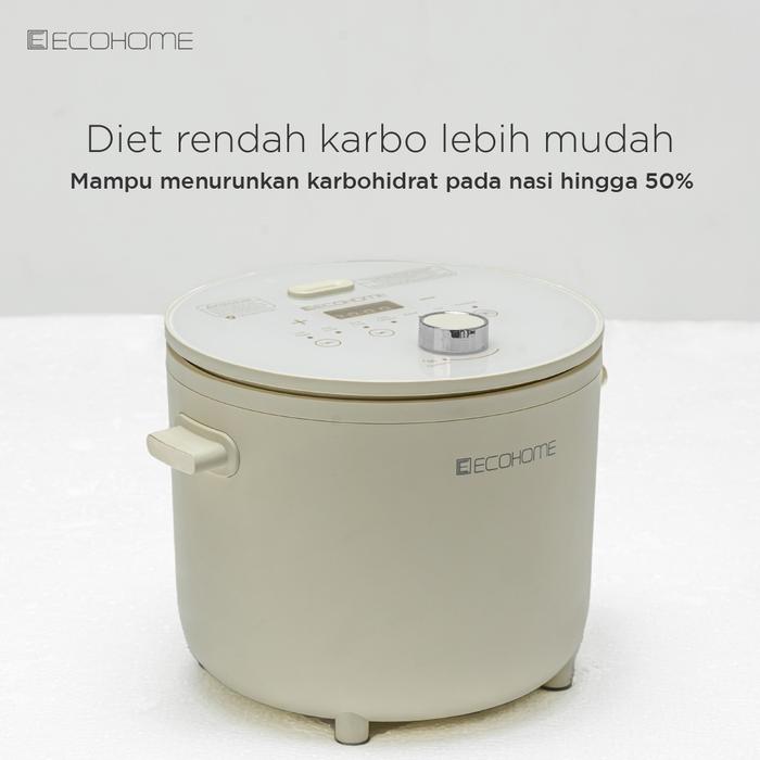 Gambar Ecohome Low Carbo Rice Cooker ELS 777 Low Sugar Ricecooker - Pearl White dari Happy Online Shop undefined Tokopedia