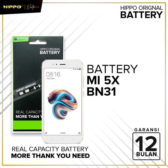 Gambar Hippo BN31 Baterai Compatible With Xiaomi Redmi 5X / A1 / Note 5A Prime 3080mAh Batt Batre Batere Batrai Battery Baterai + Stiker Lem Adhesive - Hitam, Standar dari Hippo Indonesia Kota Administrasi Jakarta Pusat Tokopedia