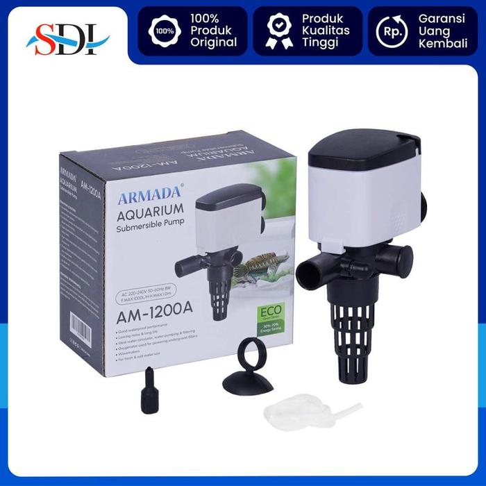 Gambar ARMADA AM - MESIN POMPA AQUARIUM CELUP 1200 A - Default dari Cupang Guppy Kingdom undefined Tokopedia