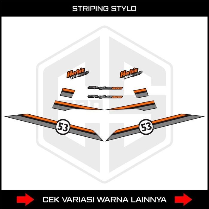 Gambar STRIPING LIST STYLO 160 / STICKER HONDA STYLO ABS DAN STANDAR / DECAL STIKER MOTOR STYLO 160 NEW - Orange abu dari AllMotor Decals undefined Tokopedia