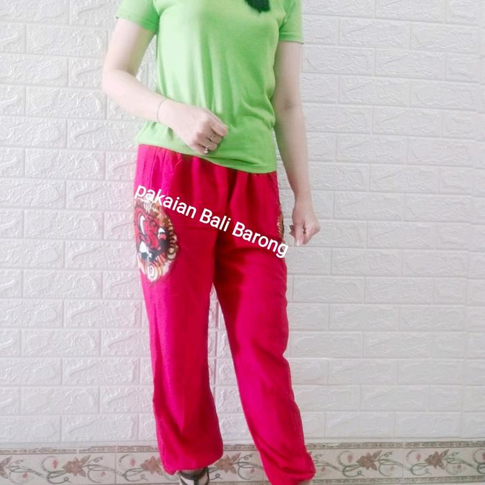 Gambar celana bali panjang wanita motif barong size M, L, XL, XXL, XXXL bahan tebal dan adem ada Kantong - pink, S, 49.000-58.000 dari Pakaian Bali Barong undefined Tokopedia
