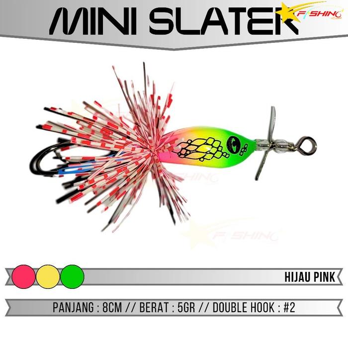 Gambar Stars Fishing Moncrot Mini Slater Propeler Lure Casting Umpan Mancing Gabus Super Berisik Baling-Baling Jet Pancing Toman Gabus Laut Ikan - HIJAU PINK dari Stars Fishing undefined Tokopedia