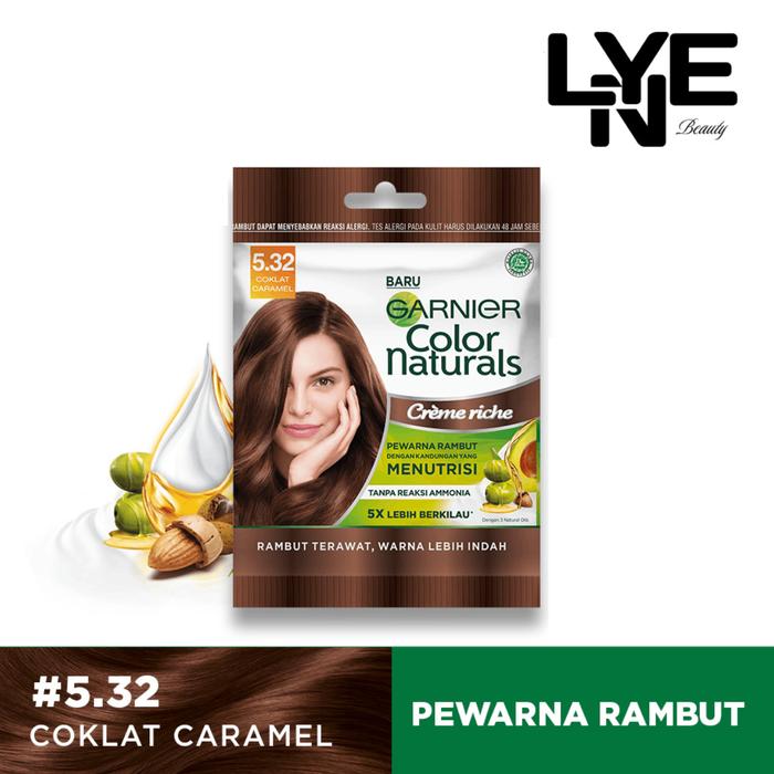 Gambar Garnier Semir Rambut Sachet / Hitam / Brown / Ash Blonde - 5.32 Coklat Caramel dari Lyne Beauty_NEW undefined Tokopedia