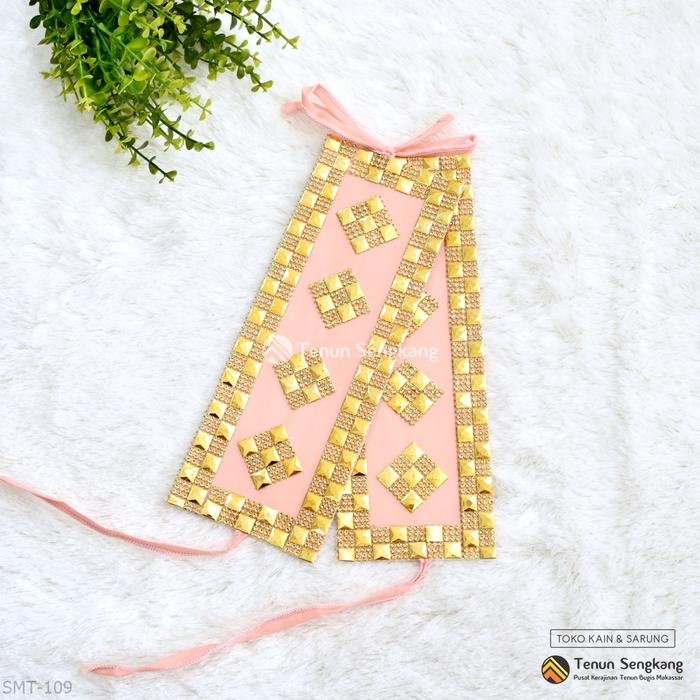 Gambar Sabuk Ikat Lengan Simak Simat Simatayya Aksesoris Baju Bodo Adat Bugis Makassar Salem Gold - Tenun Sengkang SMT-109 (Harga per Pasang) dari Tenun Sengkang undefined Tokopedia