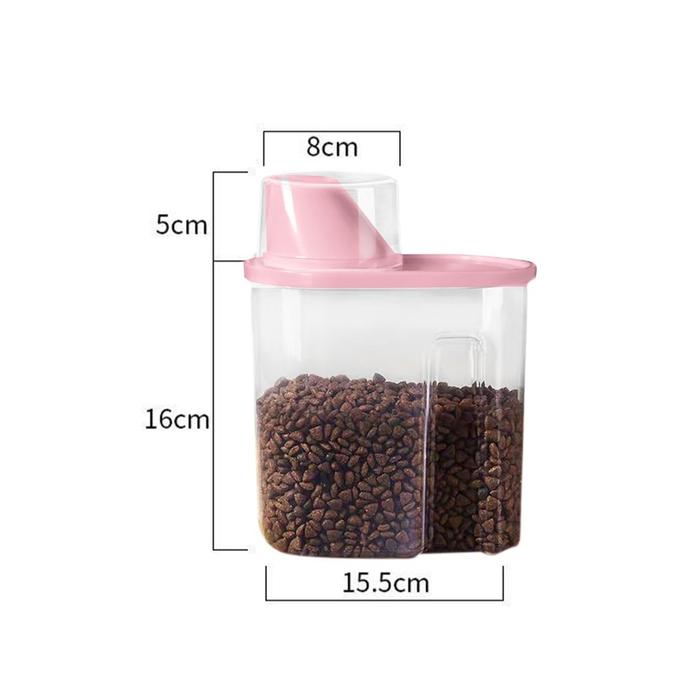 Gambar TP MUI PALING MURAH! Tempat Makan Kucing C81 - C82 /Toples Makanan Kucing/Pet Food Storage - C81-Pink Kecil dari MUI INDO undefined Tokopedia
