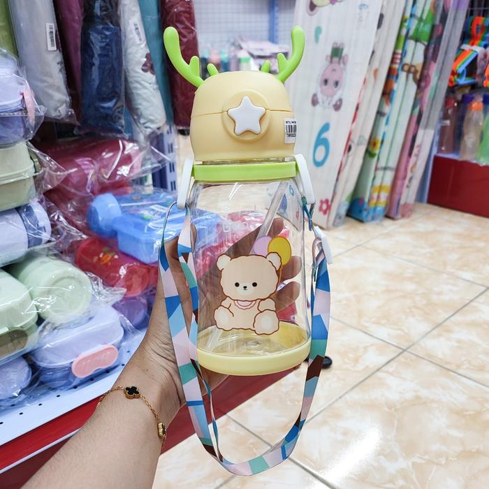Gambar Botol Minum Sedotan Anak 600ml Model Tanduk Rusa Dengan Tali Panjang Murah Harga Grosir Bisa Cod Plastik Bottles - Model 1 dari BUNNY KOSMETIK DAN AKSESORIS undefined Tokopedia