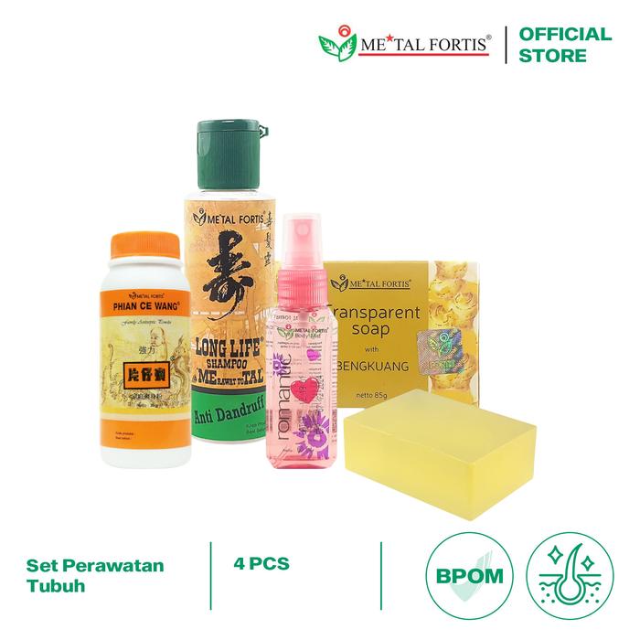 Gambar METAL FORTIS Combo Daily Fresh 4 PCS Anti Bacterial Menjaga Kesegaran Tubuh BPOM CMB04 - Combo 2 dari Metal Fortis undefined Tokopedia