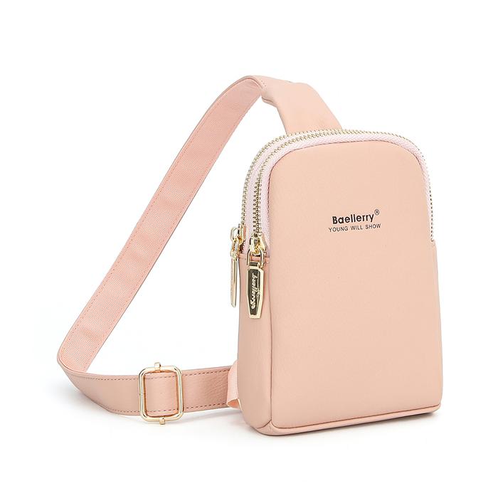 Gambar Tas Selempang Wanita Kulit PU BAELLERRY N8916 - Pink dari Baellerry ID Kota Administrasi Jakarta Barat Tokopedia