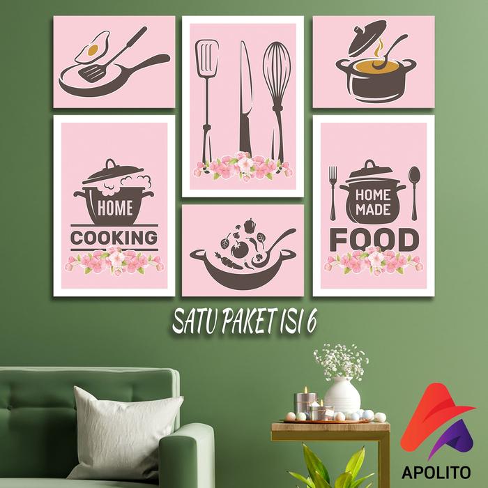 Gambar HIASAN DINDING KITCHEN DAPUR PAKET SET ISI 6 WALL DECOR QUOTE PAJANGAN DINDING DAPUR DEKORASI DINDING AESTHETIC - SET 99 dari Apolito undefined Tokopedia