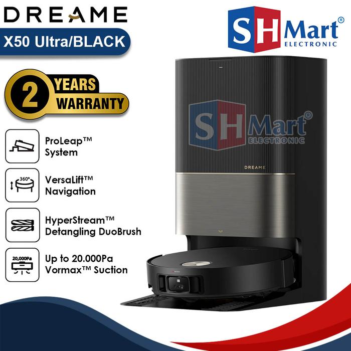 Gambar Dreame X50 Ultra Robot Vacuum Cleaner Hot Water Self Cleaning Vacuum Garansi Resmi - BLACK dari SHMART ELECTRONIC undefined Tokopedia