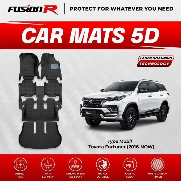Gambar Fusion R Karpet Mobil 5D Fortuner VRZ / Karpet Lantai Mobil Premium Car Carpet Carbon New - 5D SET dari Price Priority undefined Tokopedia