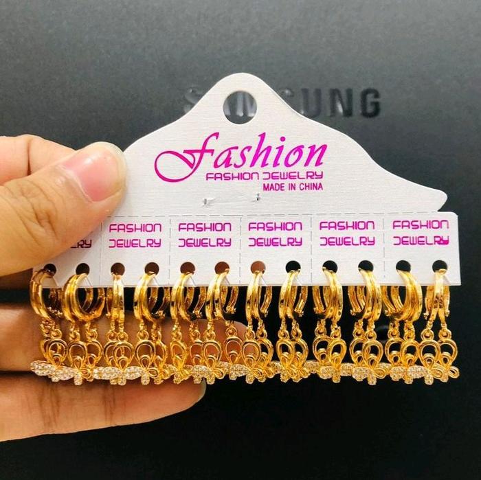 Gambar Paket Usaha 12pcs Anting Kupu-Kupu Perempuan Earrings dari Fel-Fel shop_NEW undefined Tokopedia