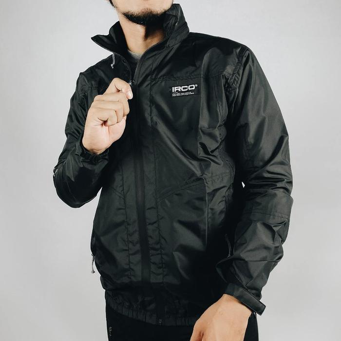 Gambar IRCO Windbreaker Jaket Lipat Kecil Parasut Pria Wanita Waterproof - Packable Jacket Olahraga Jumbo - Hitam, L dari IRCO_NEW undefined Tokopedia