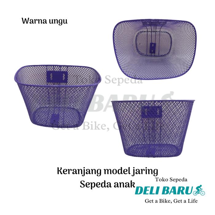 Gambar Deli baru Keranjang besi warna model jaring rapat sepeda anak mini - Ungu dari Deli baru undefined Tokopedia