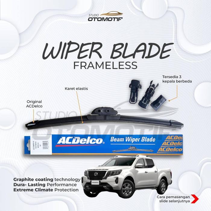 Gambar WIPER NAVARA D23 2015 Up 24-18 Acdelco Beam Frameless - ACDELCO dari studio otomotif undefined Tokopedia