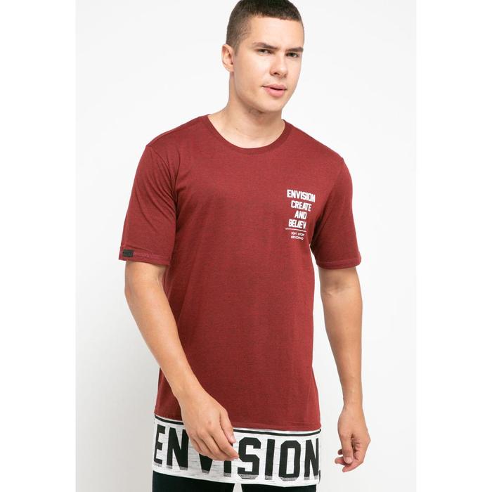 Gambar X8 Ahmed T-Shirt Lengan Pendek - MAROON, S dari XEIGHT Kota Administrasi Jakarta Barat Tokopedia