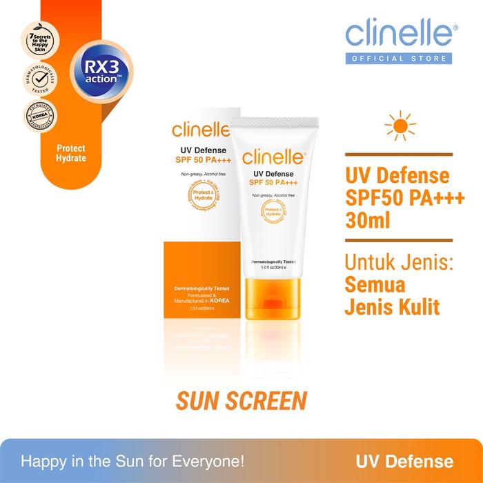 Gambar (BEST SELLER) CLINELLE UV Defense SPF50 PA+++ 30ml - Sunscreen - CLINELLE UV Defense SPF50 PA+++ 30ml dari Clinelleid undefined Tokopedia