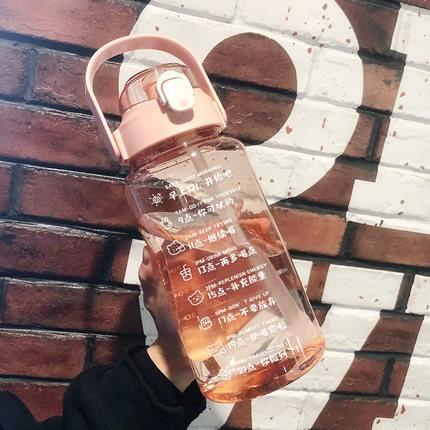Gambar Botol Air Minum Sport 2 Liter Botol Tumbler Minum Aesthetic Viral - Pink dari ARR Store Indonesia undefined Tokopedia