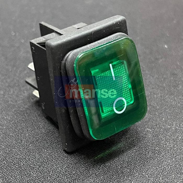 Gambar Saklar 4 Kaki On Off 30A Waterproof / Switch 4 Pin 30A Besar Anti Air - Hijau dari manse.store undefined Tokopedia