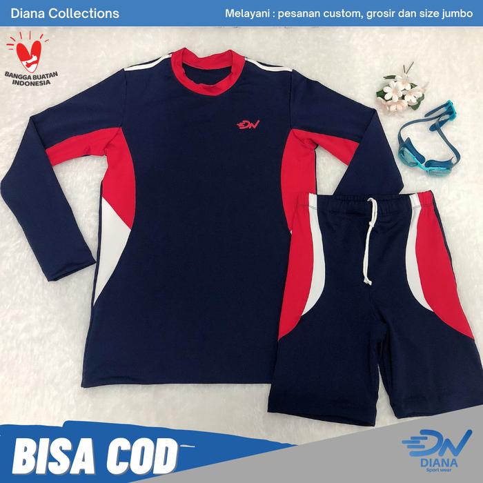 Gambar baju renang pria | baju renang jumbo | pakaian renang pria dewasa | pakaian renang bigsize - Navy, S dari DN Sportswear Official undefined Tokopedia