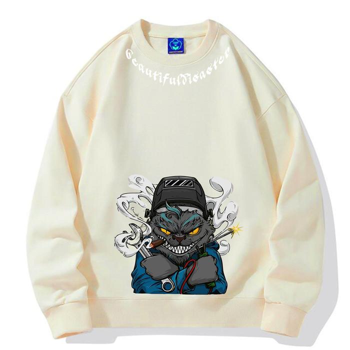 Gambar Sweater pria Beautiful disaster Sweater terbaru size L-XXL bandung crewneck fleece sweatshirt  sablon  oversize tangan  panjang  keren basic  oblong  distro  tebal  Simple Motif Cowok Hoodie - Cream, XXL dari Dedodsweater undefined Tokopedia