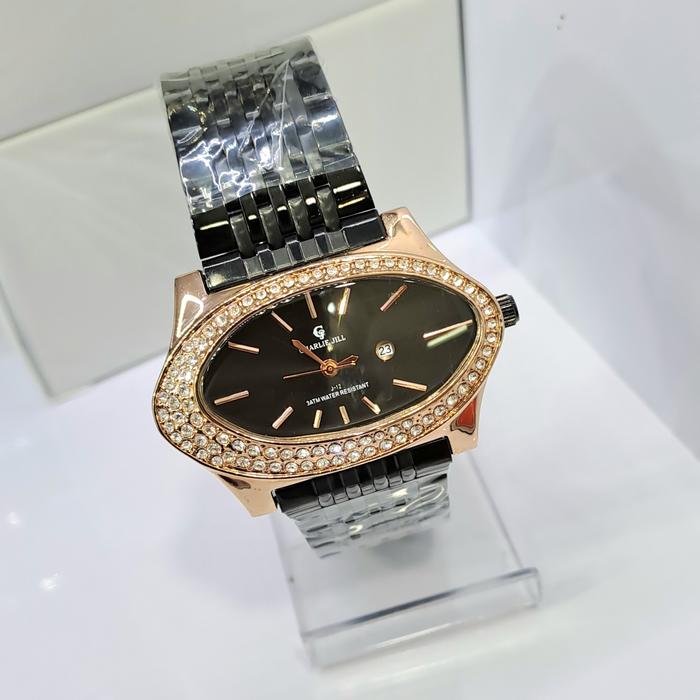 Gambar JAM TANGAN CHARLIE JILL  DIAMONT ORIGINAL WANITA MODEL TERBARU DIJAMIN TAHAN AIR STAINLESS - Roseblack dari Zona Waktu undefined Tokopedia
