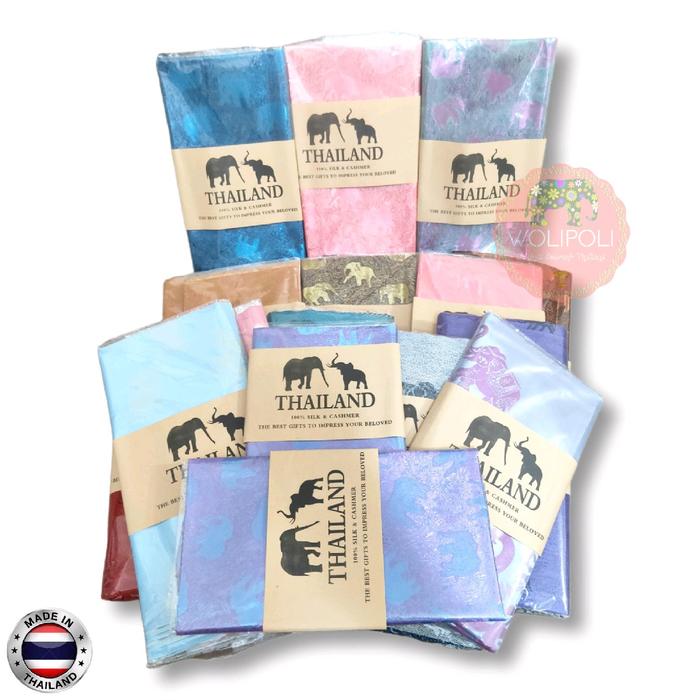 Gambar Jilbab Pashmina Thailand Motif Gajah Import Muslim | Souvenir Oleh Oleh Thailand Bangkok - RANDOM dari Wolipoli undefined 5 Tokopedia