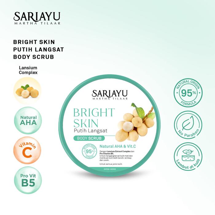 Gambar Sariayu Bright Skin Putih Langsat Body Scrub 175 gr - Body Scrub dari Sariayu Martha Tilaar undefined Tokopedia