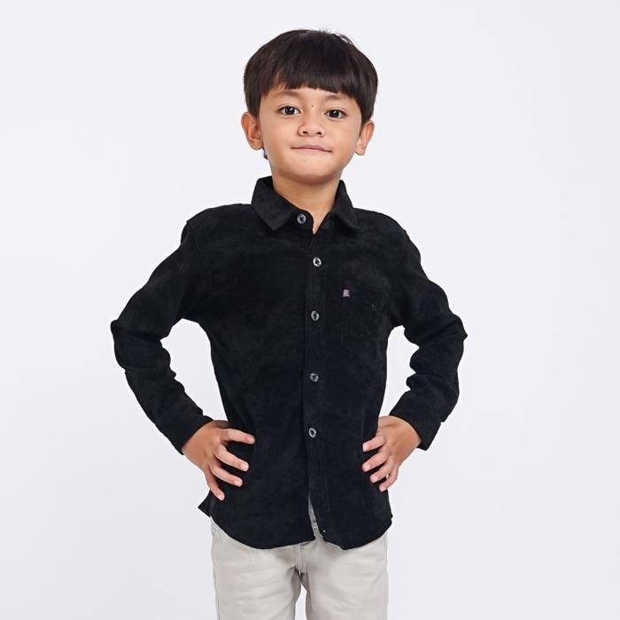 Gambar Kemeja anak laki lengan panjang kodorai warna hitam DRK003.1 - 4 dari Dancus undefined Tokopedia