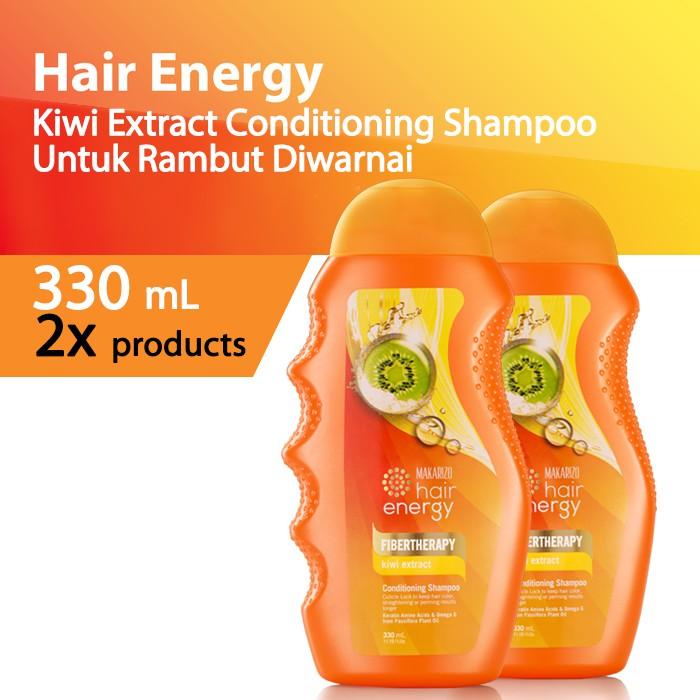 Gambar PAKET ISI 2 - Makarizo Hair Energy Fibertherapy Conditioning Shampoo Kiwi 330 mL / Conditioner / Sampo / Haircare / Perawatan Rambut - PAKET ISI 2 Kiwi 330 dari Makarizo undefined Tokopedia
