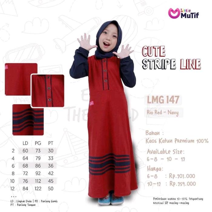 Gambar GAMIS ANAK BAHAN KAOS PREMIUM LMG 147 BY MUTIF (GAMIS ANAK BAHAN KAOS) - Maroon, No.8 dari Mutif Store Randudongkal undefined Tokopedia