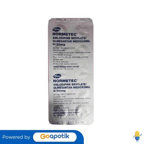 Gambar NORMETEC 5/20 MG STRIP 10 TABLET dari Apotek Kosambi By GoApotik undefined Tokopedia
