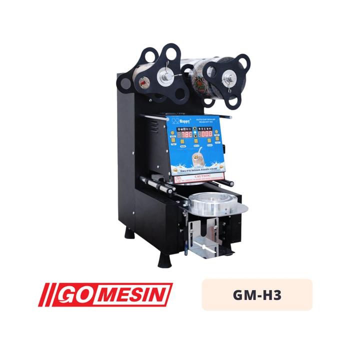 Gambar Mesin Press Gelas Plastik Otomatis GOMESIN GM H3 / Cup Sealer - packing kayu dari Authorized dealer Tangerang undefined Tokopedia