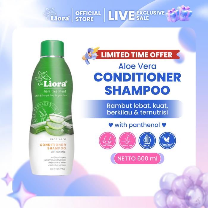 Gambar [ Harga Spesial Live ] LIORA Natural Shampoo (Aloe Vera) 600ML | Perawatan Rambut Ketombe, Menutrisi Kulit Kepala dan Menjaga Rambut Tetap Segar dari liora beauty_NEW undefined Tokopedia