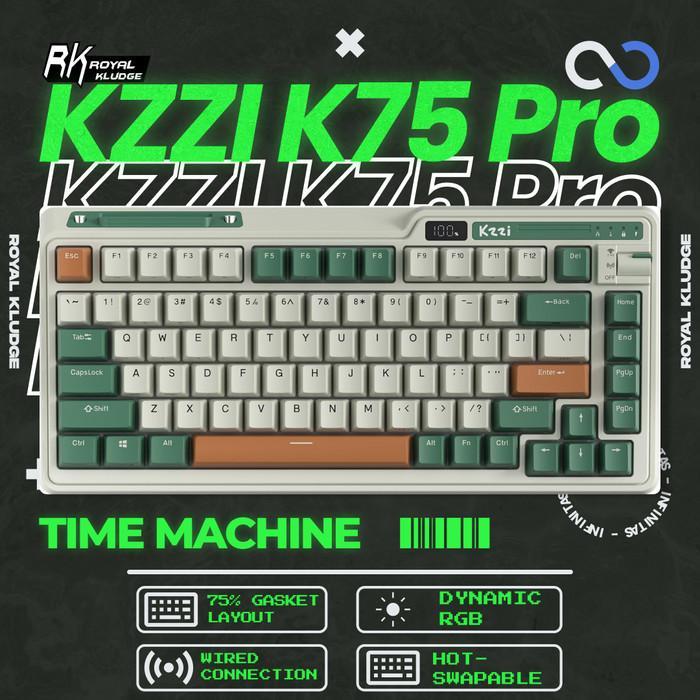 Gambar Royal Kludge KZZI K-75 / K75 PRO Hotswap Gasket Wireless 75% Mechanical Keyboard - Timing Machine, KZZI Eternity dari Infinitas undefined Tokopedia