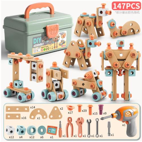 Gambar 【Gstar】Anak-anak Toolbox Insinyur Simulasi Alat Perbaikan Mainan Berpura-pura Bor Listrik Kit Alat Obeng Set Kotak Mainan Bermain untuk Anak-anak Screw Screw Assembly Toy Toolbox Set Electric Drill Puzzle Assembly - 147Pcs-Boxed-Bor dari Gstar Toys Online Mall undefined Tokopedia